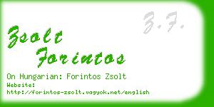 zsolt forintos business card